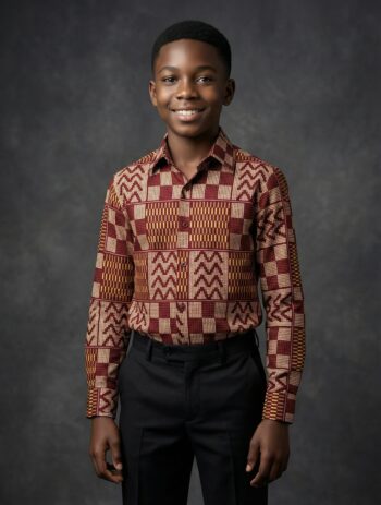 Cocoa Heritage – Ankara Shirt for Male kids