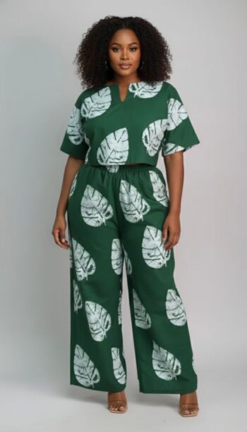 Leaf – Ankara Two Piece Set for Women