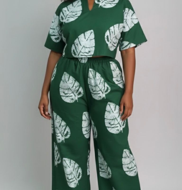 Leaf – Ankara Two Piece Set for Women