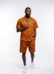Ankara Two Piece Set (Orange)