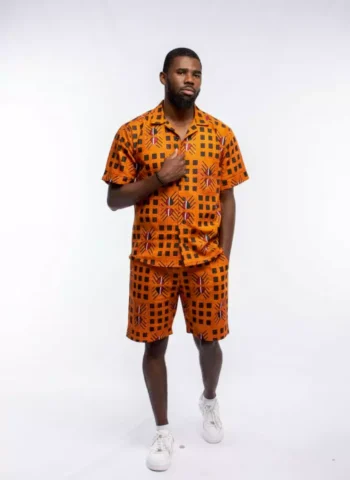 Ankara Two Piece Set (Orange)