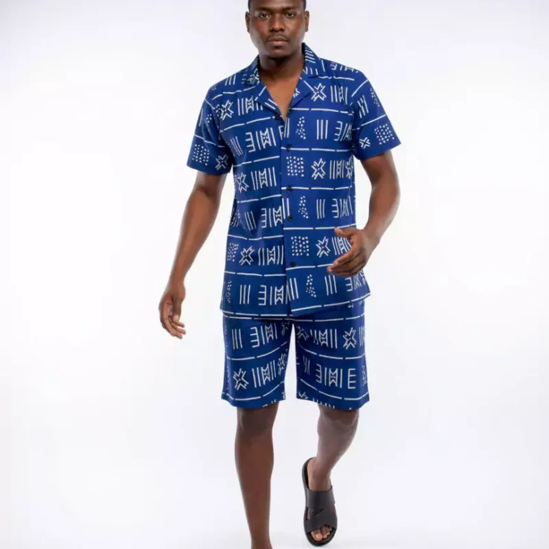 Indigo Mark – Ankara Two Piece Set for Men