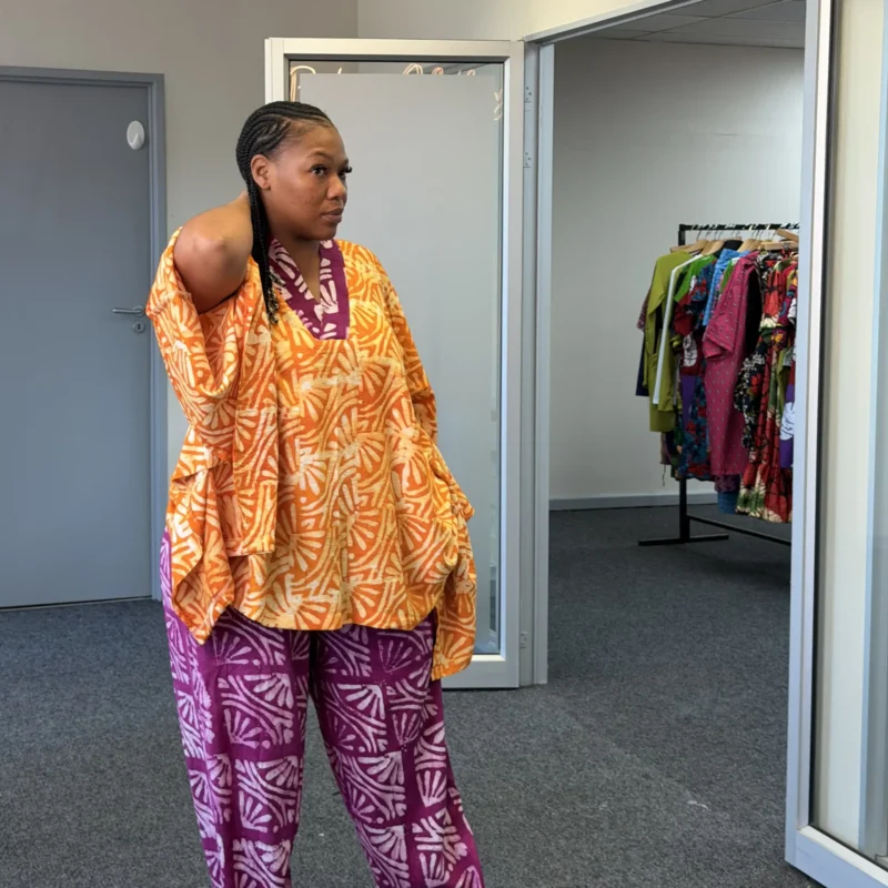 Oversized Crepe Boubou Top & palazzo Pants