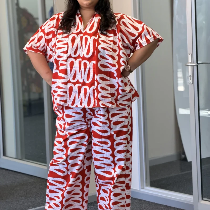 Oversized Ankara Boubou Top & Palazzo Pants
