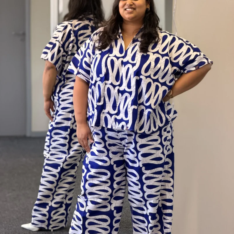 Oversized Ankara Boubou Top & palazzo Pants