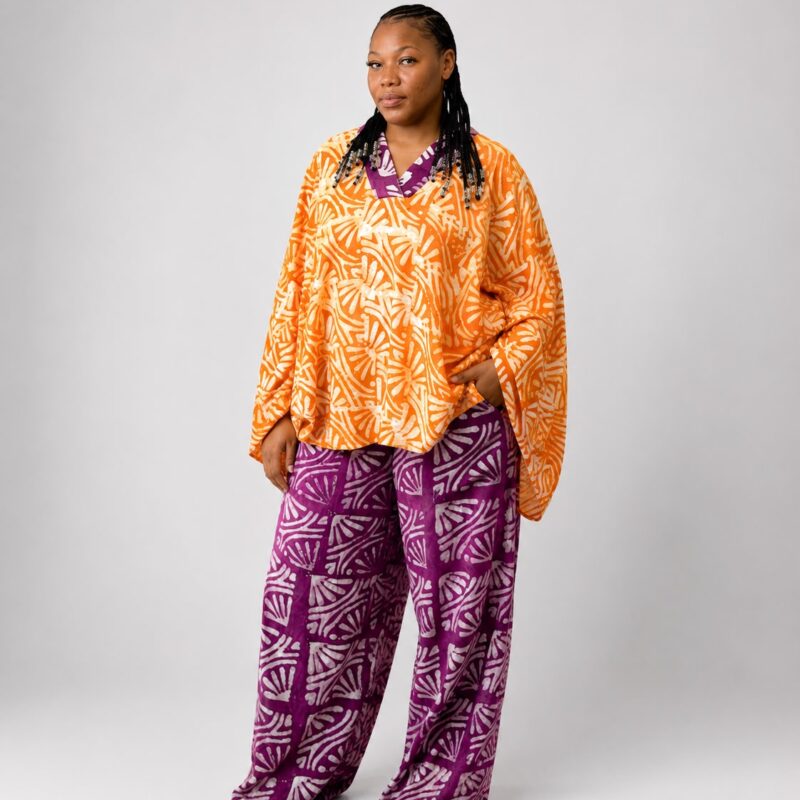 Adire Crepe Sunlit Harmony Two-Piece Set