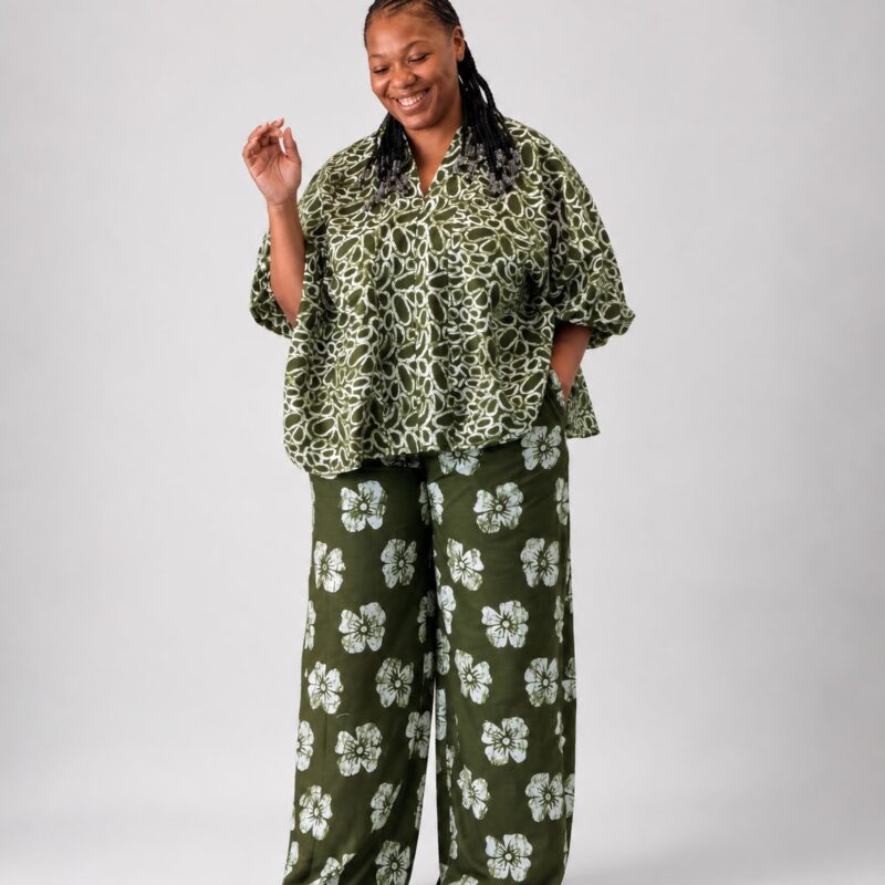 Oversized Ankara Boubou Top & palazzo Pants