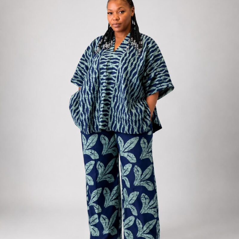 Oversized Ankara Boubou Top & Palazzo Pants
