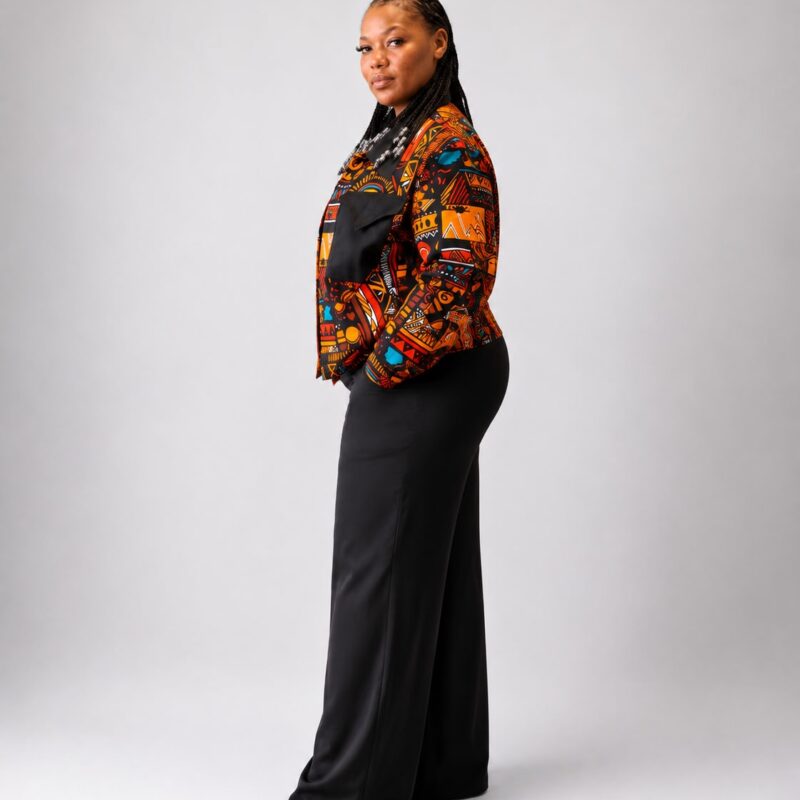 Cropped Ankara Jacket