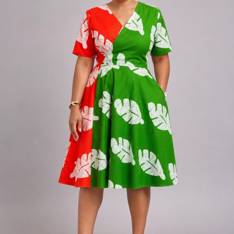 Tropical Harmony Wrap Dress