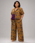 Golden Earth Crepe Two-Piece Set