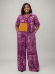 Royal Orchid Crepe Two-Piece Set