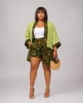 Lime Kimono & Shorts Co-Ord Set