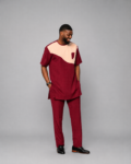 Men’s Burgundy Two-Piece Set