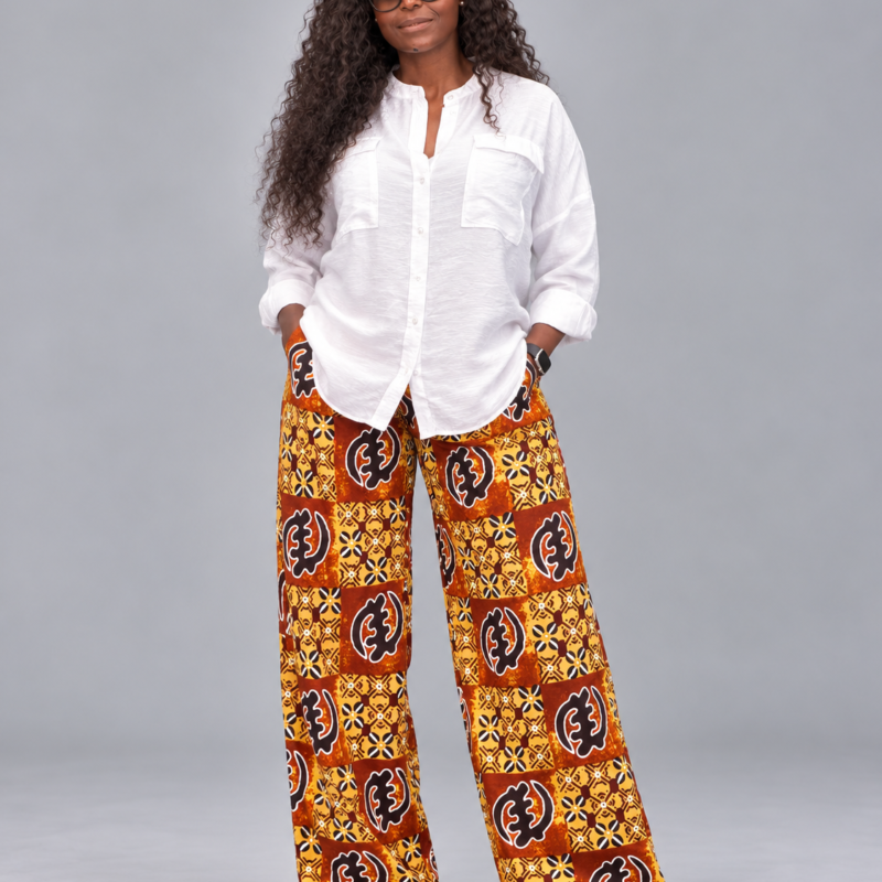 Ankara Wide-Leg Palazzo Pants