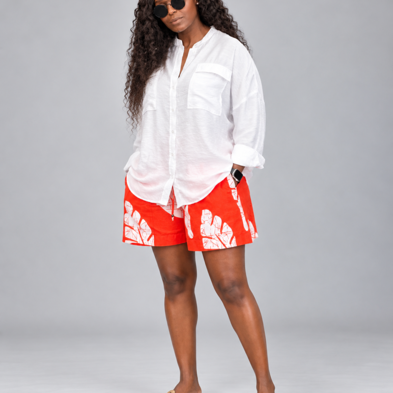 Tangerine Tropic Shirt & Shorts Set