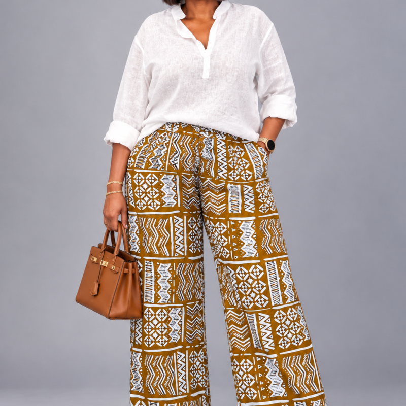 Golden Heritage Palazzo Two-Piece Set